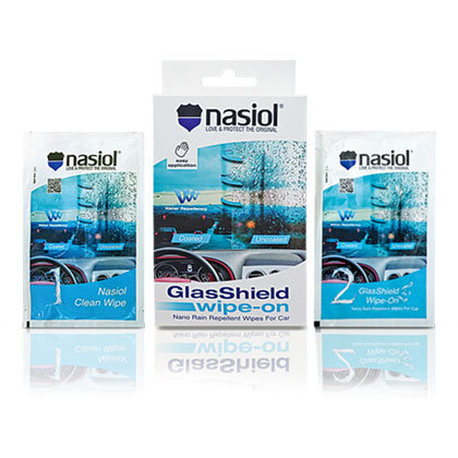 Nasiol glasshield wipe on